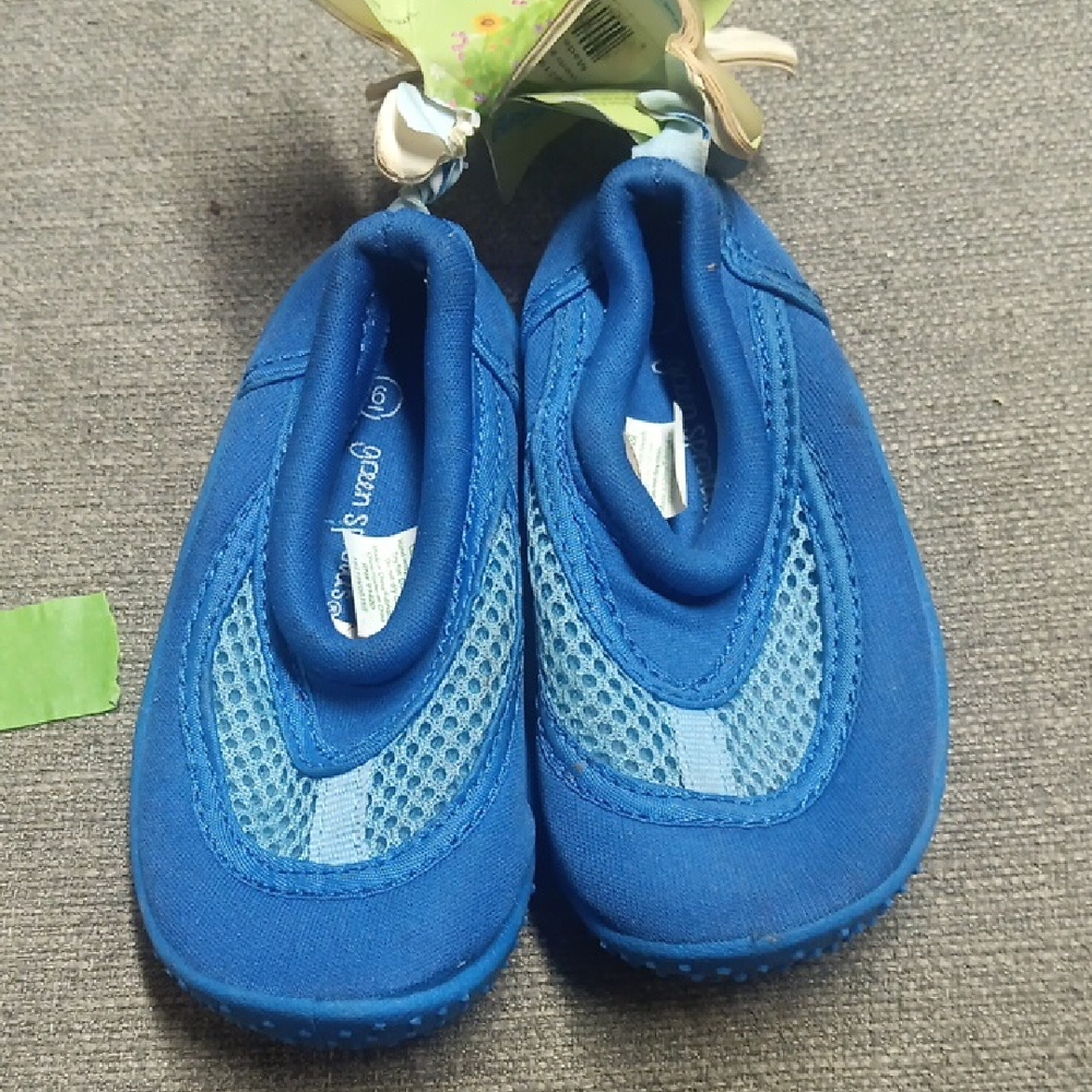 Blue Water Shoes with Mesh Panels and Slip-On Design
